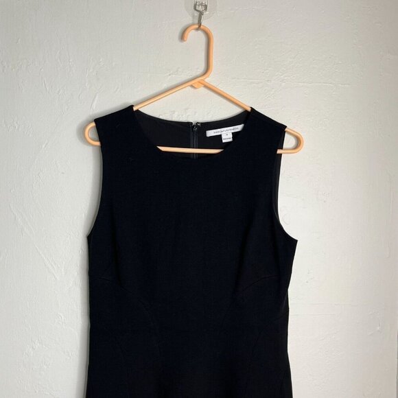 DVF Diane Von Furstenberg‎ Citra Fit And Flare Sleeveless Dress Black Size 10 - Picture 3 of 12